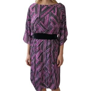 Theia Sequin Geometic Velvet Dress Size 4